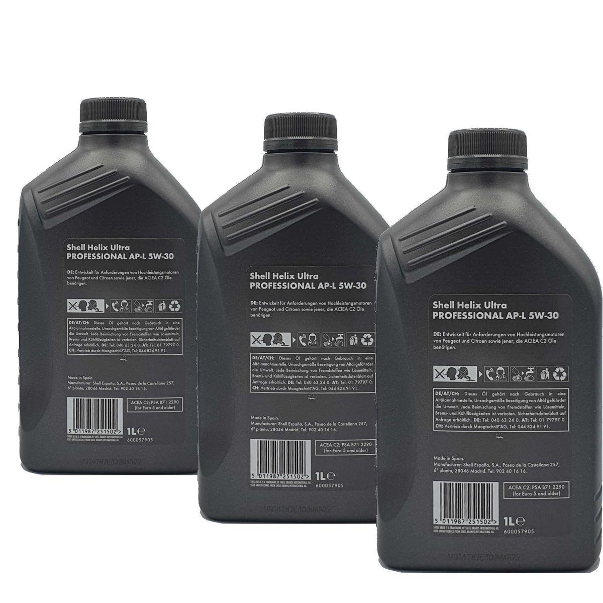 Shell Helix Ultra Professional AP-L 5W-30 3x1 Liter