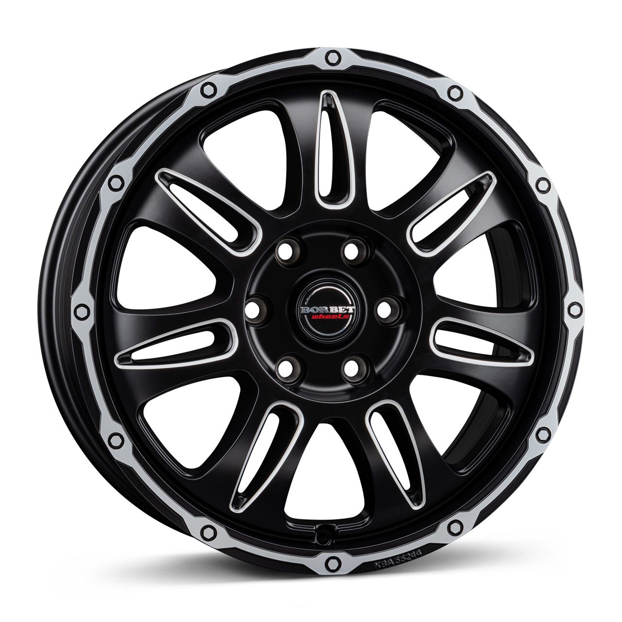 BORBET DESIGN CW8 black rim window polished matt 8.0Jx18 5x130 ET45