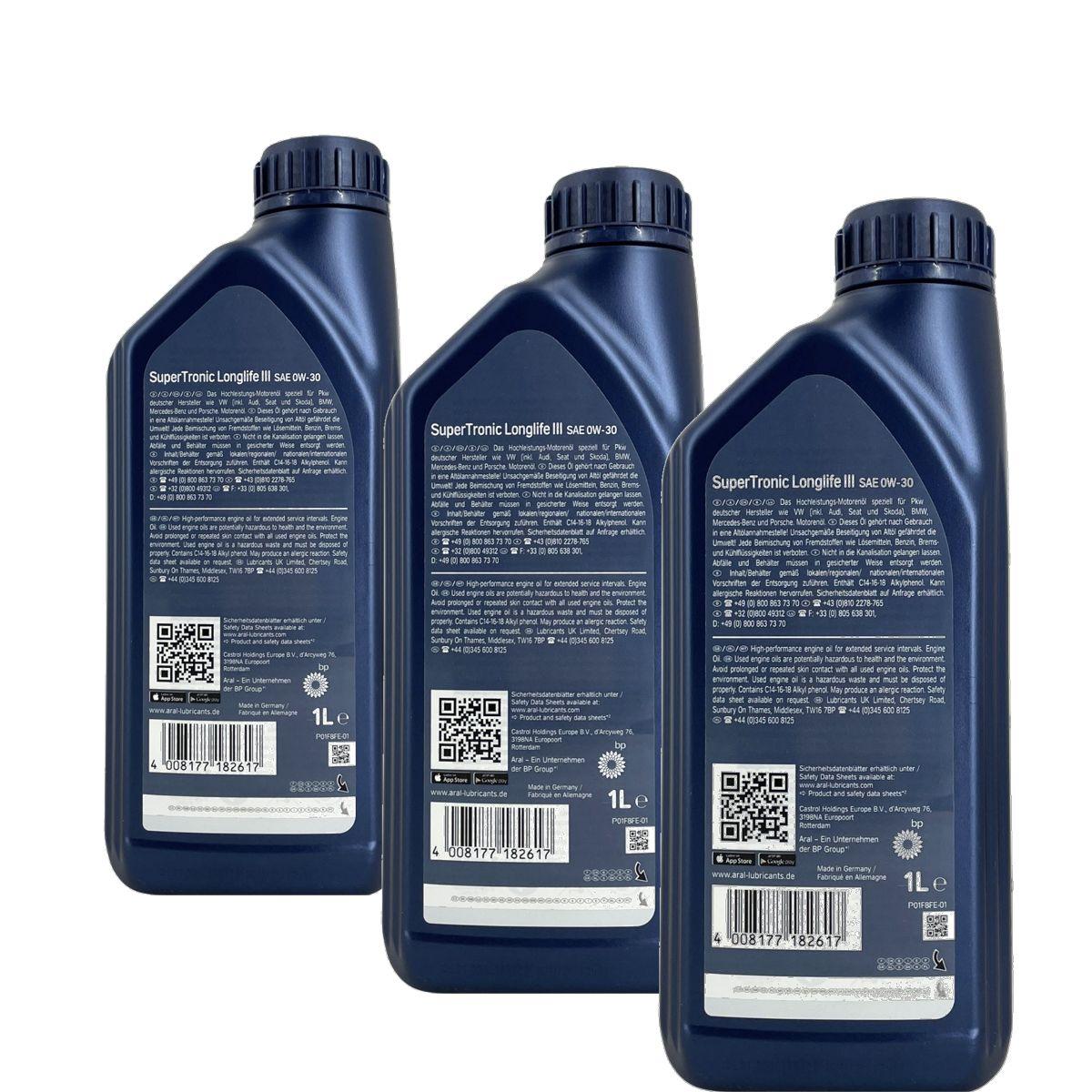 Aral SuperTronic LL III/3 0W-30 3x1 Liter