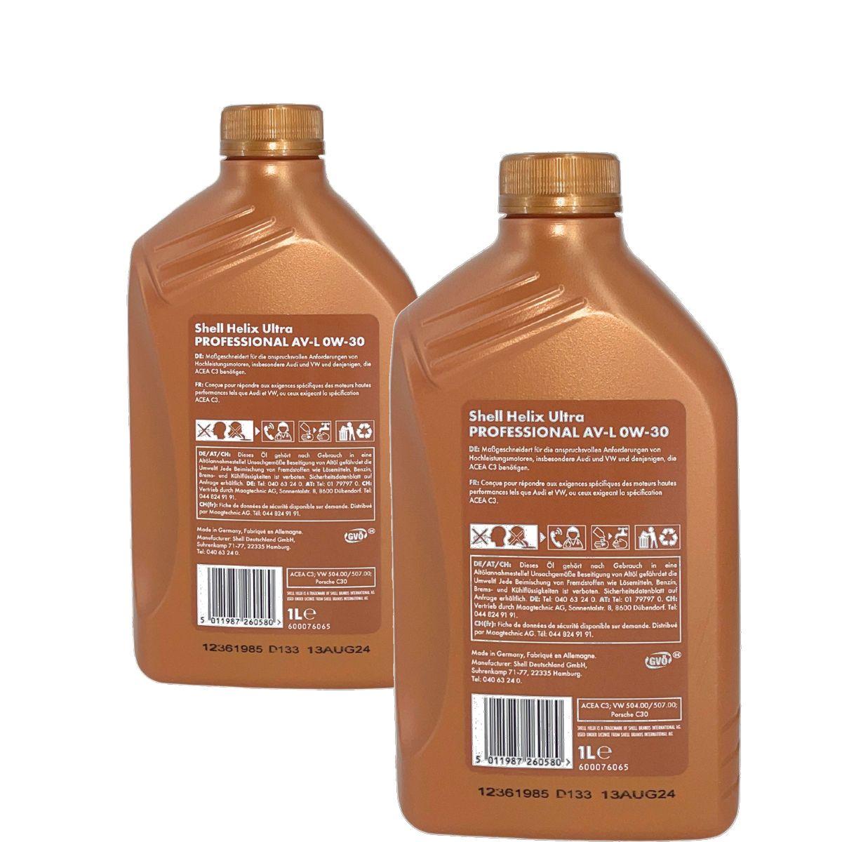 Shell Helix Ultra Professional AV-L 0W-30 2x1 Liter