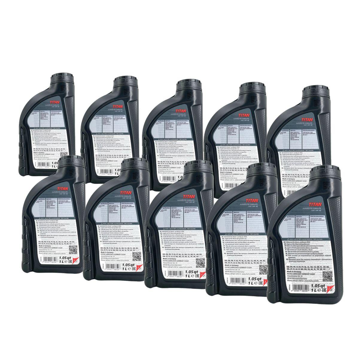 Fuchs Titan Supersyn Longlife 5W-40 10x1 Liter