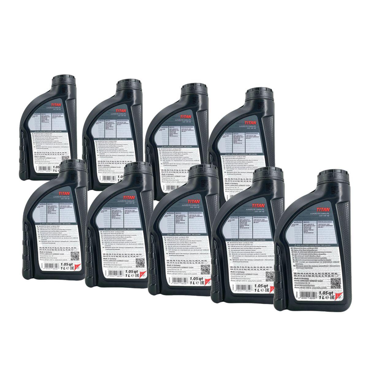 Fuchs Titan Supersyn Longlife 5W-40 9x1 Liter