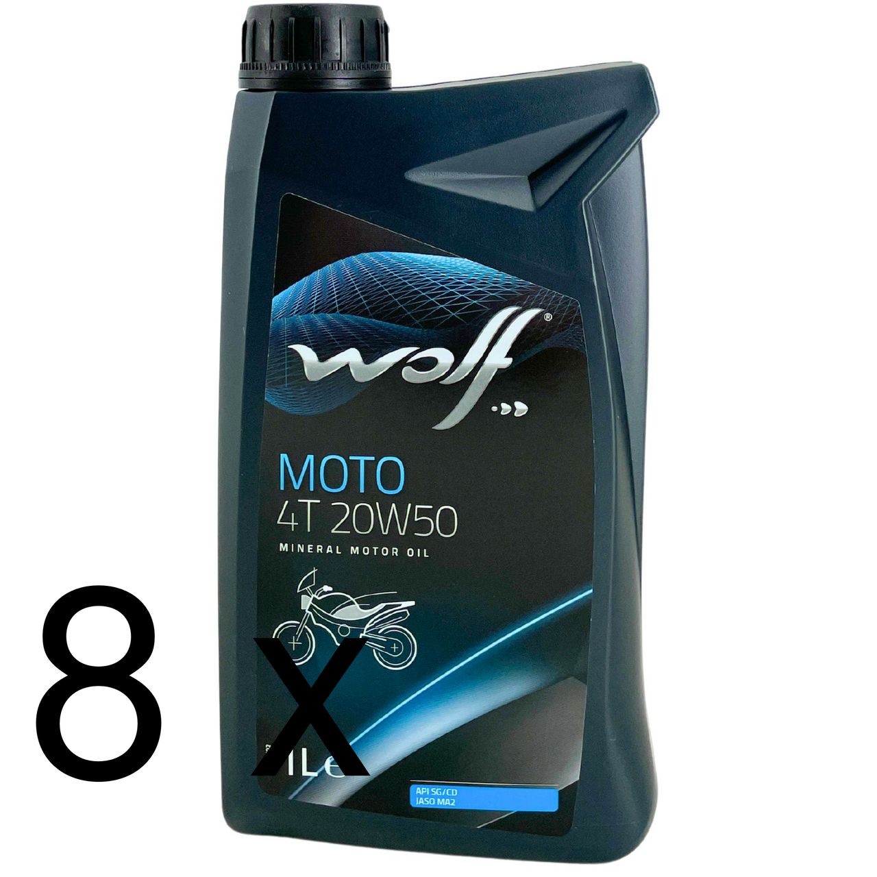 Wolf Moto 4T 20W-50 8x1 Liter
