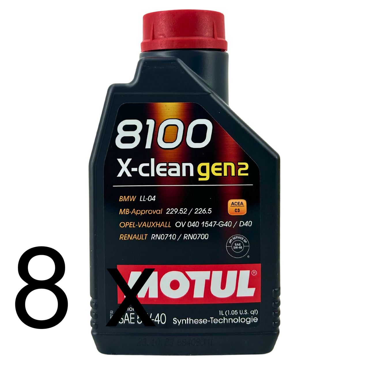 Motul 8100 X-clean GEN2 5W-40 8x1 Liter