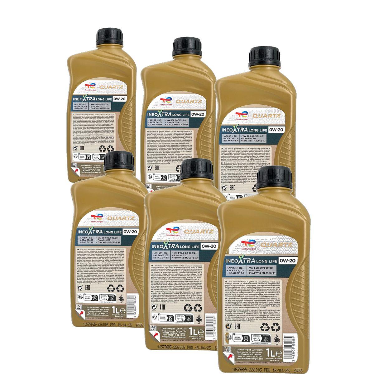 Total Quartz Ineo Xtra Longlife 0W-20 6x1 Liter