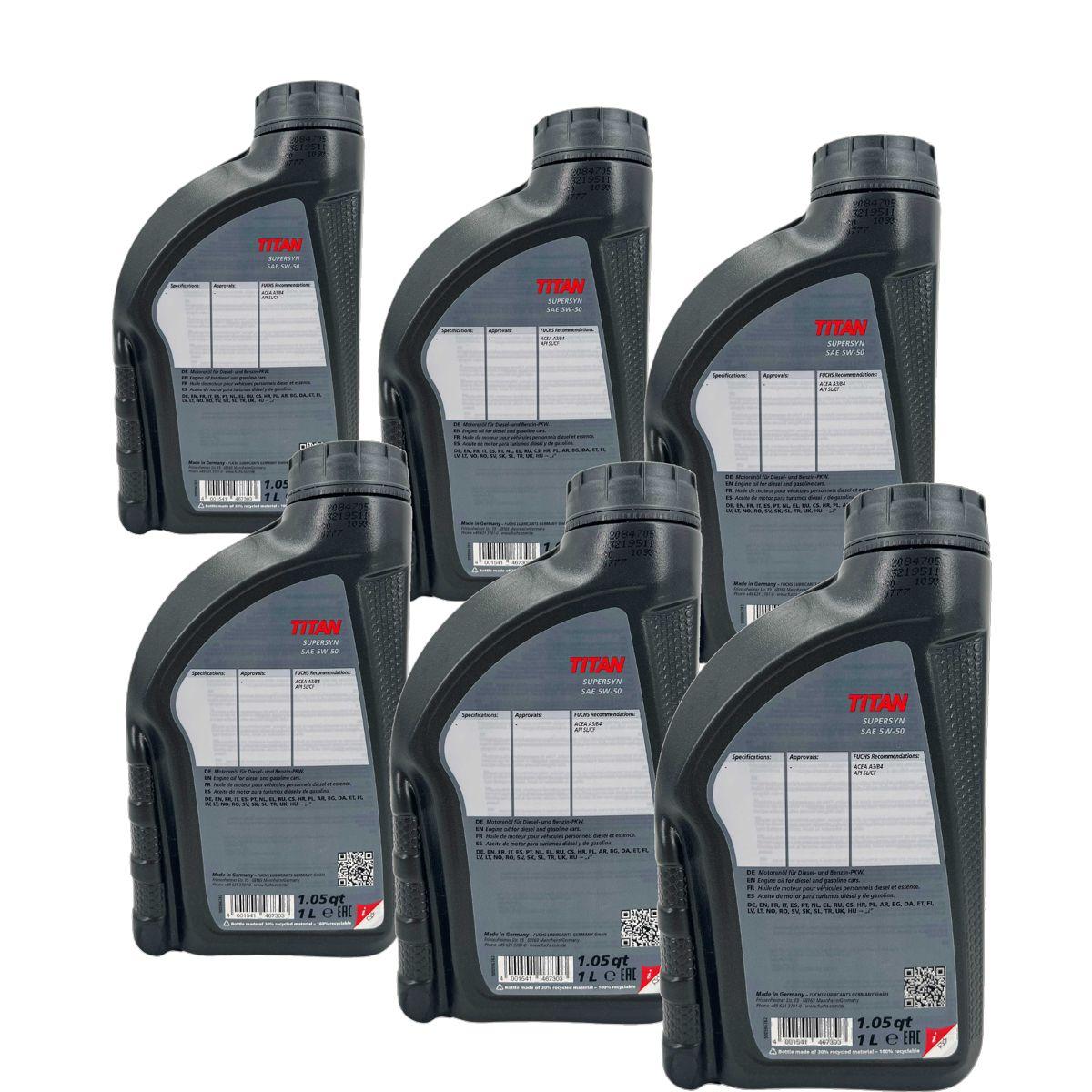 Fuchs Titan Supersyn 5W-50 6x1 Liter
