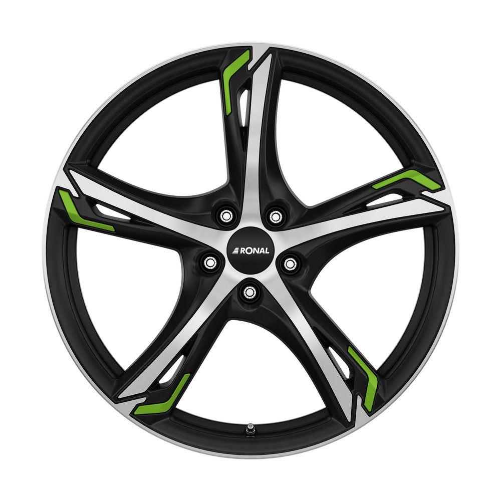 RONAL RONAL R62 GREEN jetblack-matt-frontkopiert 7.5Jx17 5x114.3 ET50