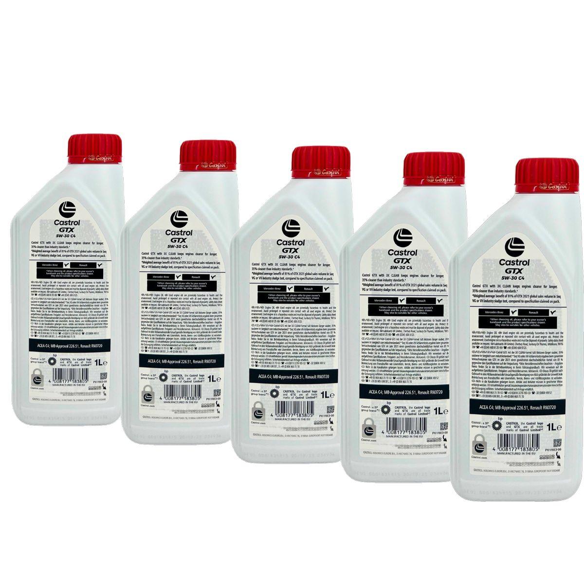 Castrol GTX 5W-30 C4 5x1 Liter