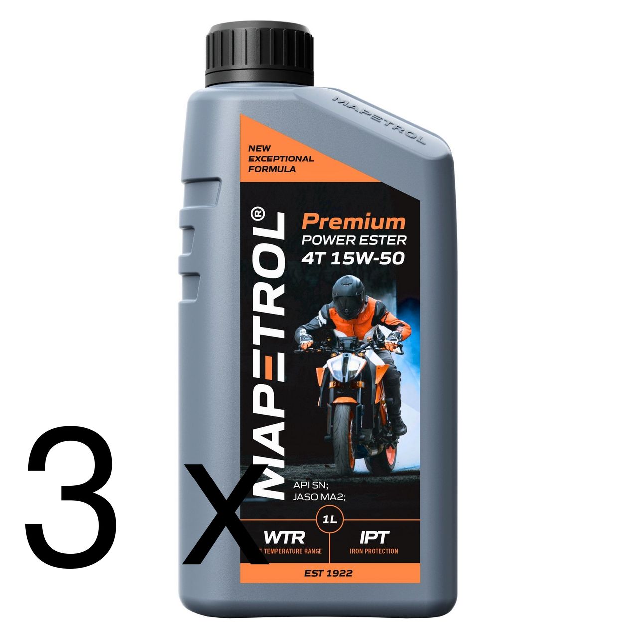 Mapetrol Premium Power Ester 4T 15W-50 3x1 Liter