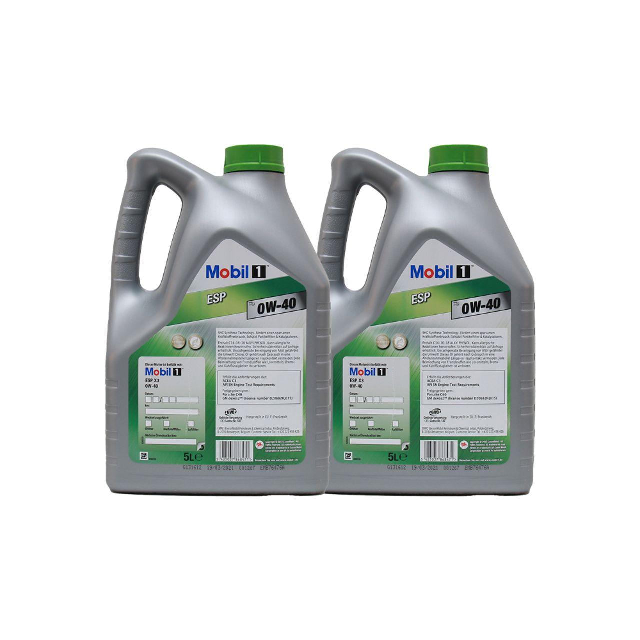 Mobil 1 ESP X3 0W-40  2x5 Liter