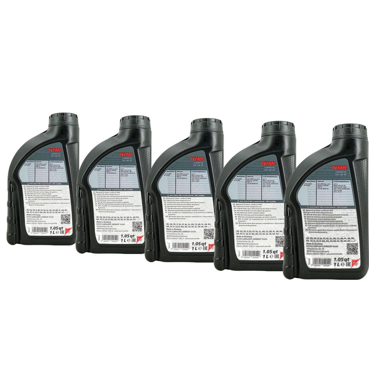 Fuchs Titan Supersyn 5W-40 5x1 Liter