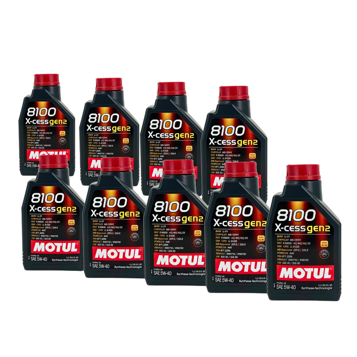Motul 8100 X-cess GEN2 5W-40 9x1 Liter