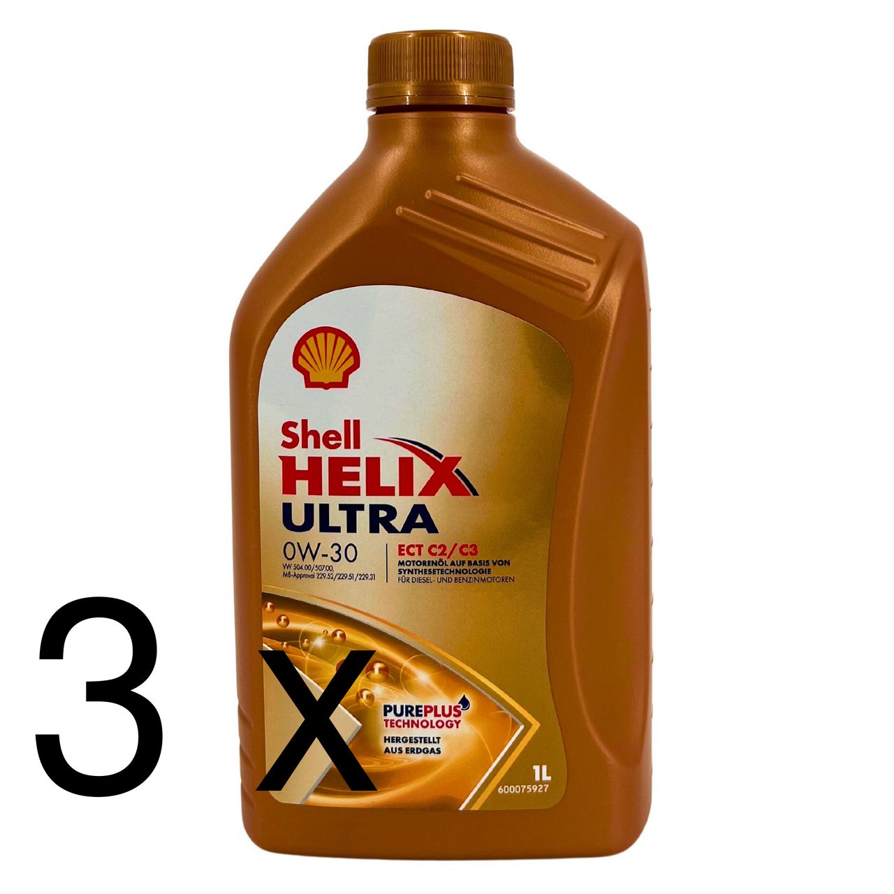 Shell Helix Ultra ECT C2 C3 0W-30 3x1 Liter Shell Helix Ultra ECT C2 C3 0W-30 3x1 Liter