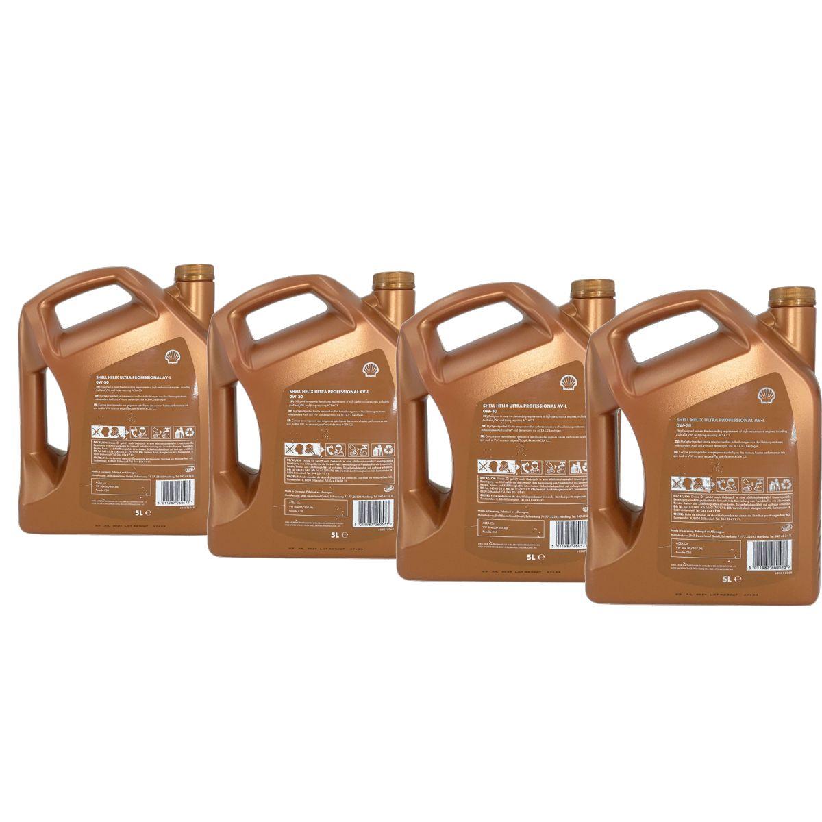 Shell Helix Ultra Professional AV-L 0W-30 4x5 Liter