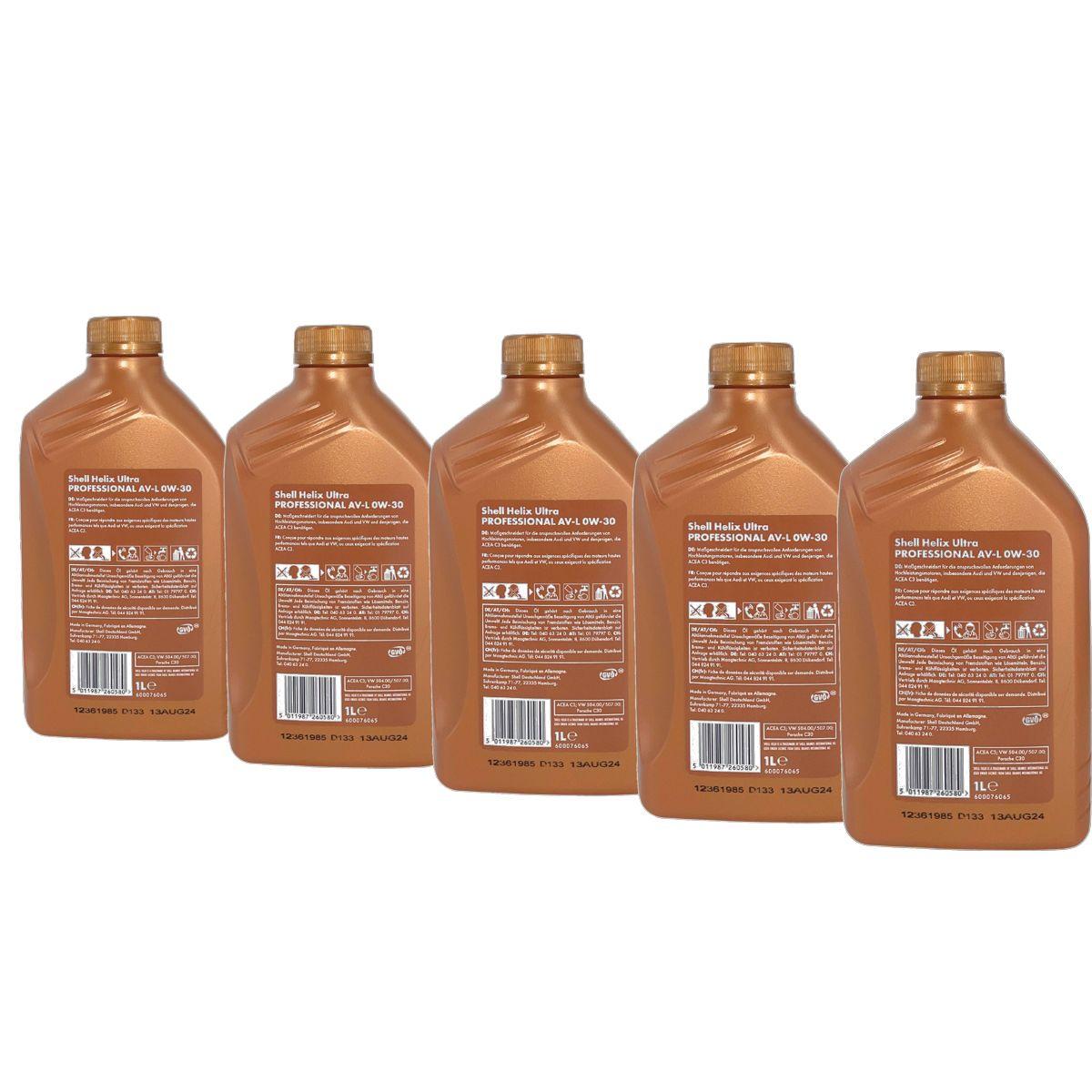Shell Helix Ultra Professional AV-L 0W-30 5x1 Liter