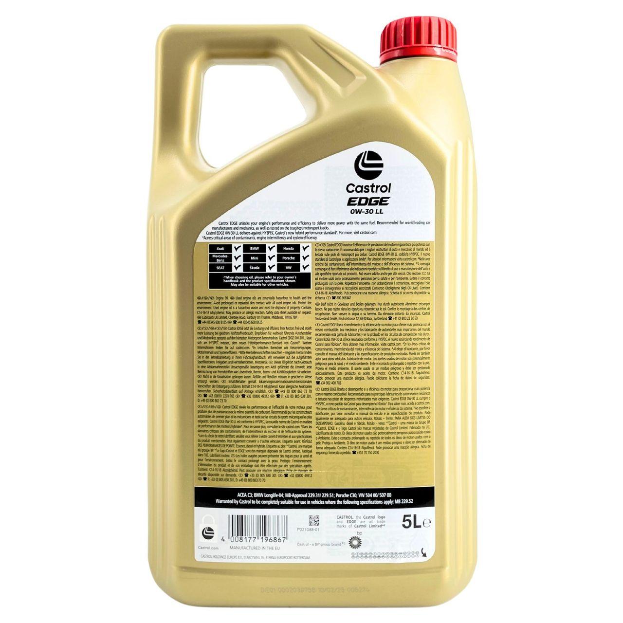 Castrol Edge 0W-30 LL 5 Liter