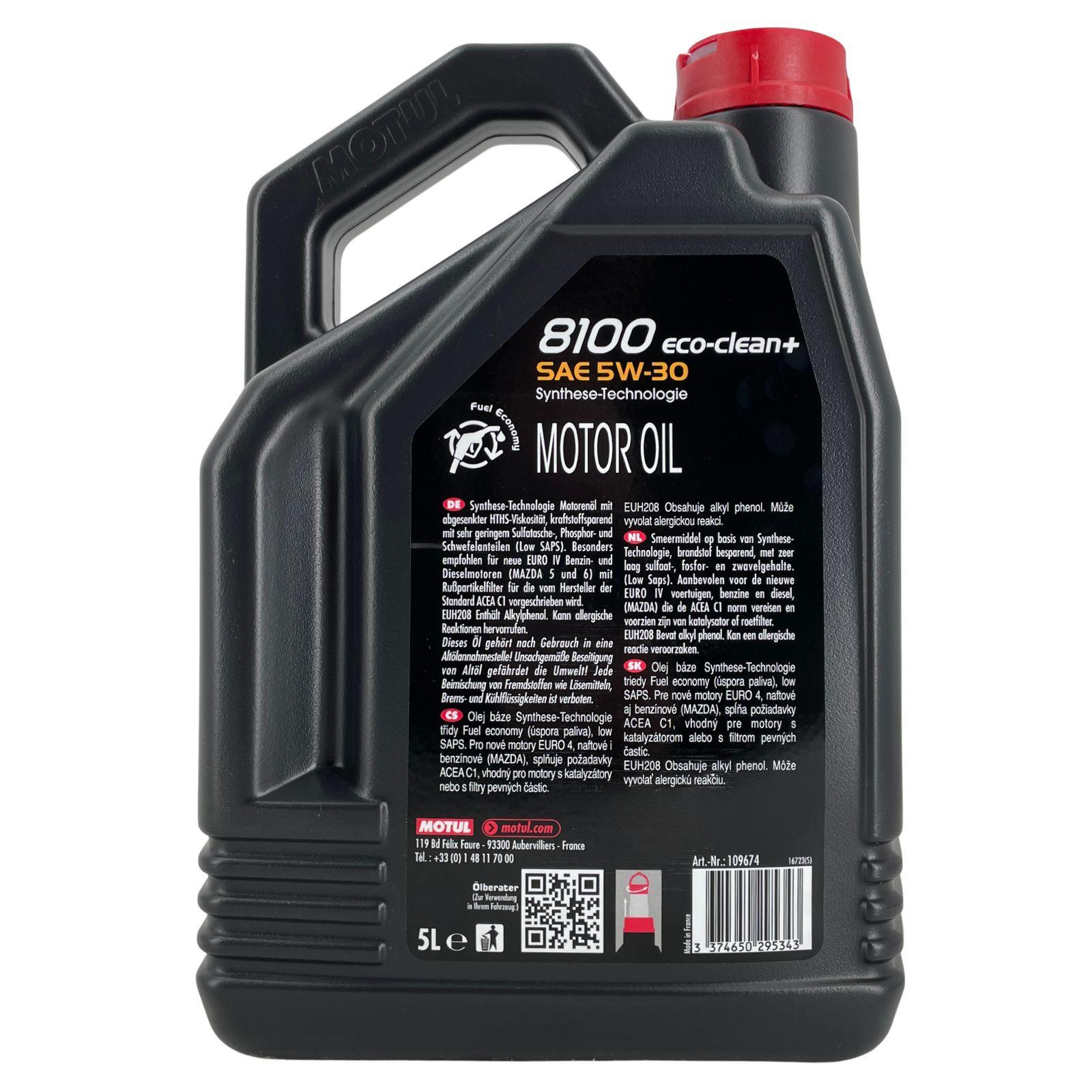Motul 8100 Eco-clean+ 5W-30 5 Liter