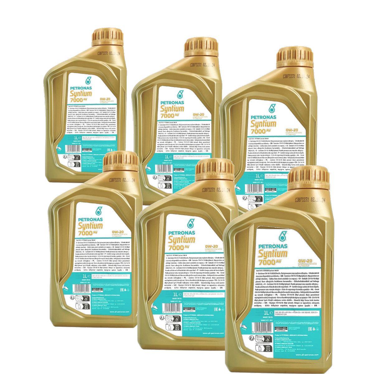 Petronas Syntium 7000 AV 0W-20 6x1 Liter
