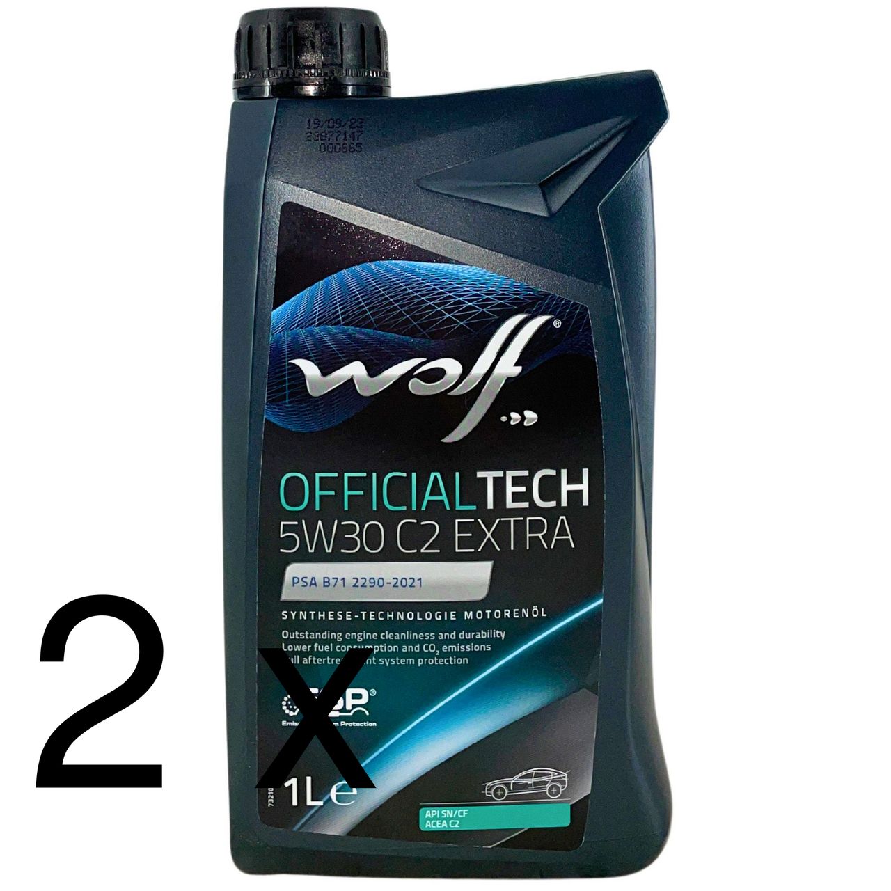Wolf OfficialTech 5W-30 C2 Extra 2x1 Liter Wolf OfficialTech 5W-30 C2 Extra 2x1 Liter