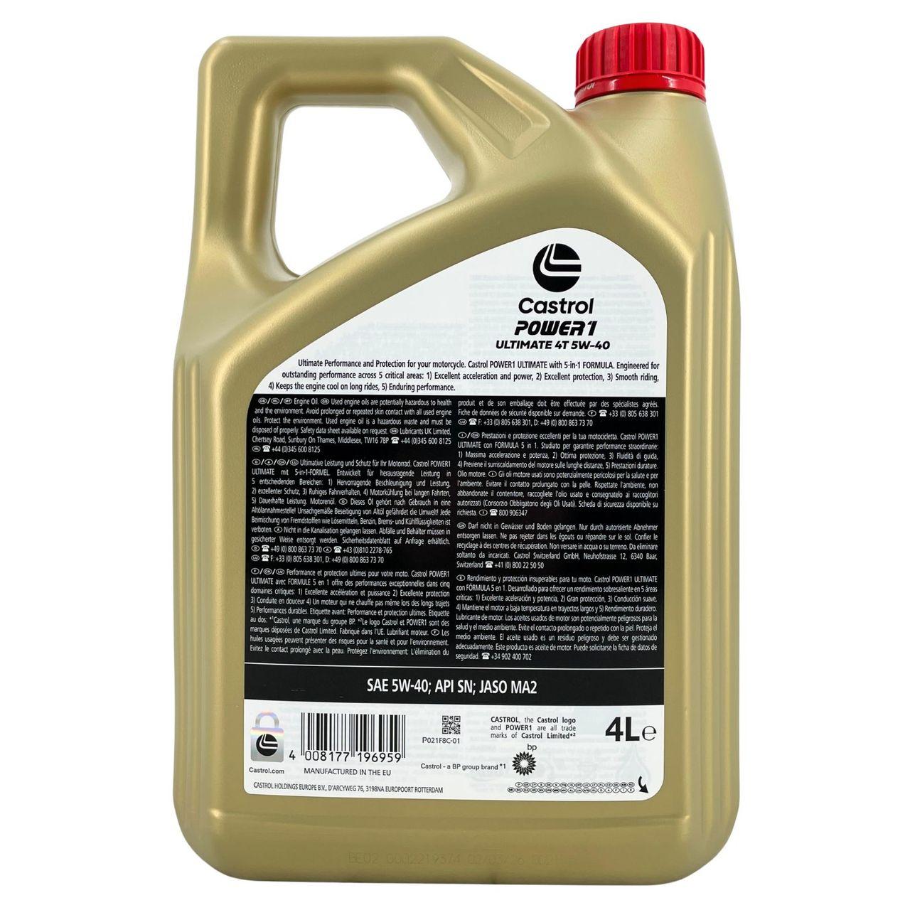 Castrol Power 1 Ultimate 4T 5W-40 4 Liter