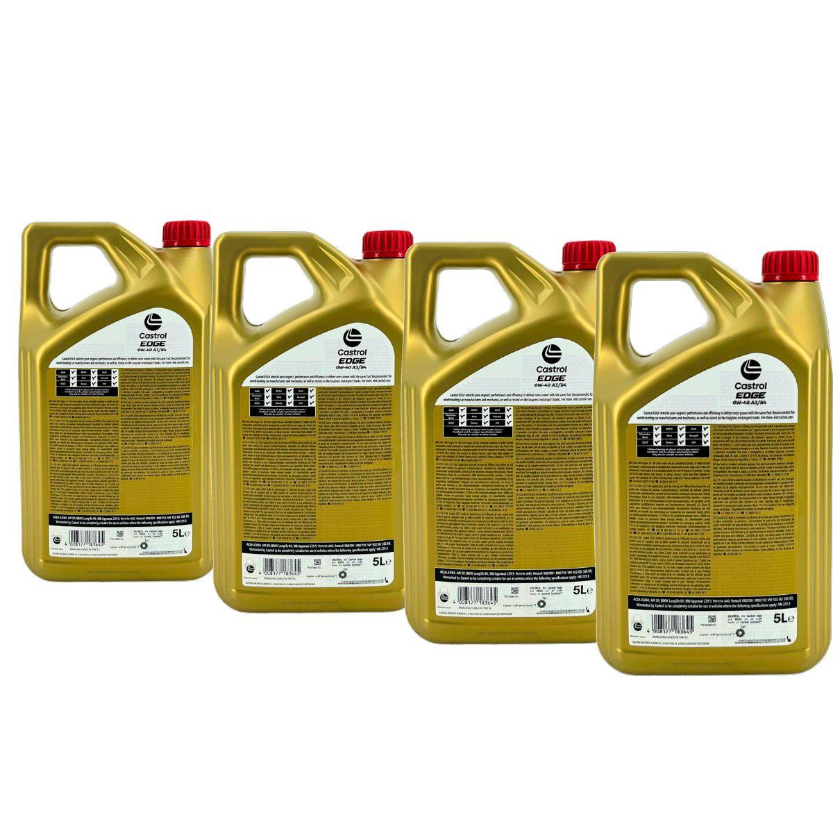Castrol Edge 0W-40 A3/B4 4x5 Liter