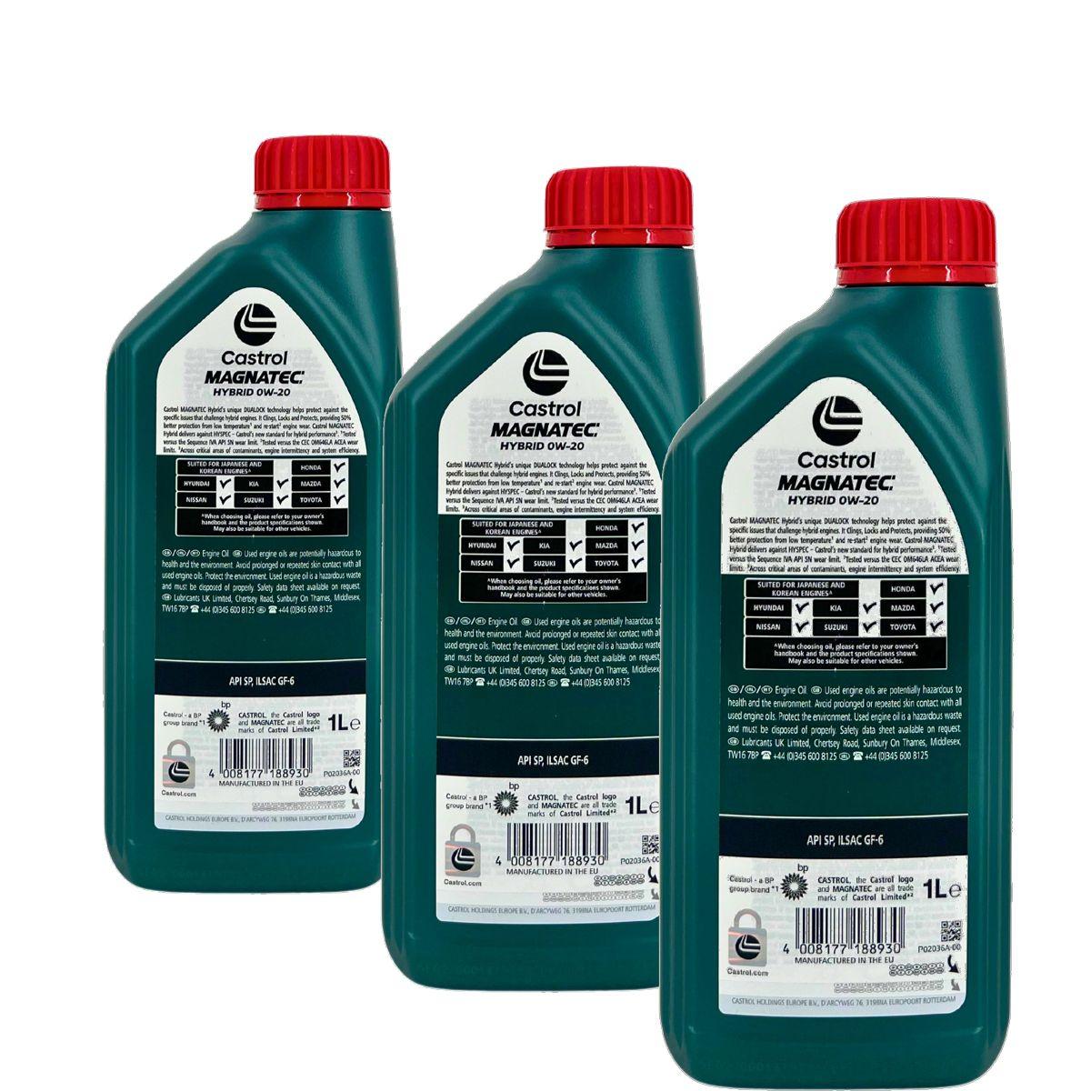 Castrol Magnatec Hybrid 0W-20 3x1 Liter