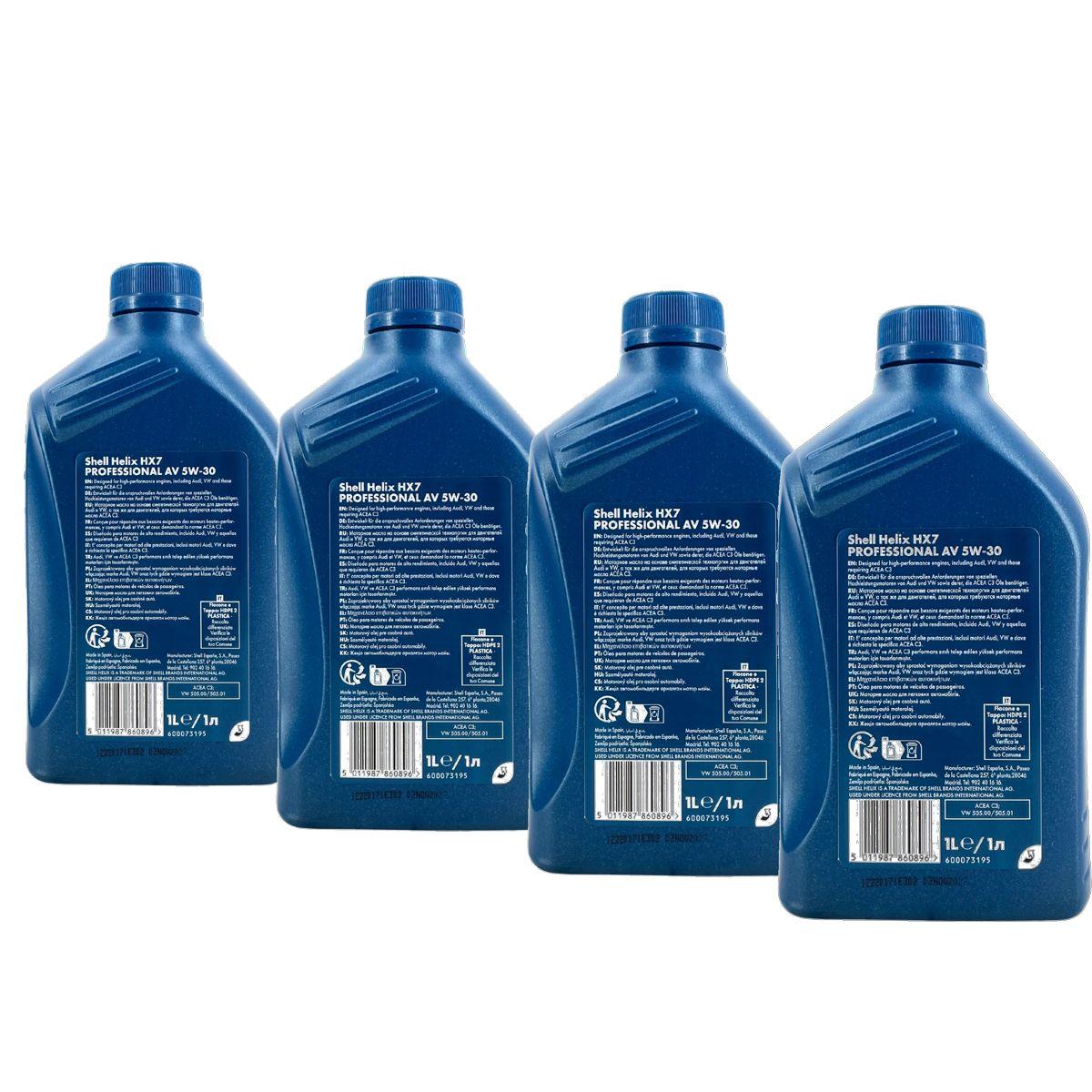 Shell Helix HX7 Professional AV 5W-30 4x1 Liter