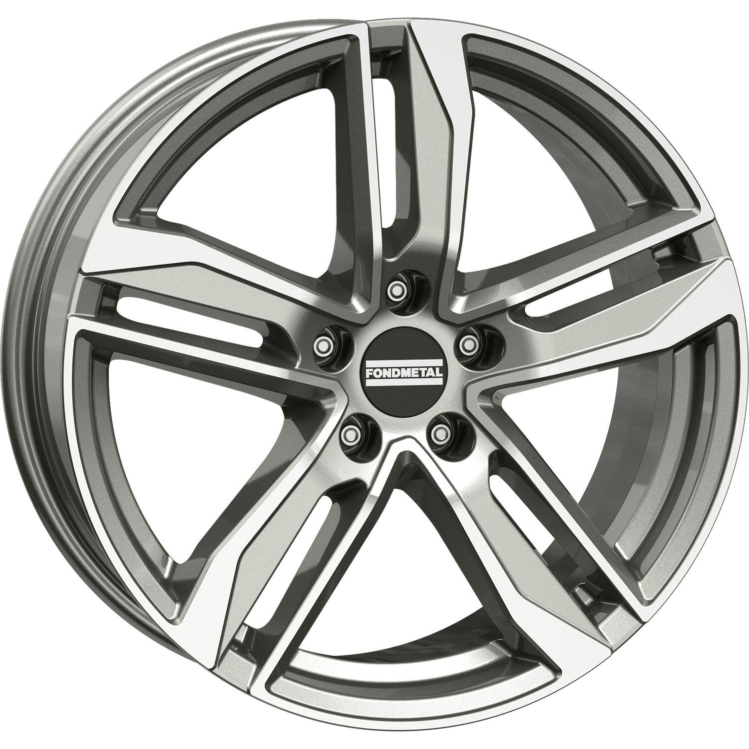 FONDMETAL HEXIS (FMI01) glossy titanium machined 8.0Jx18 5x112 ET48