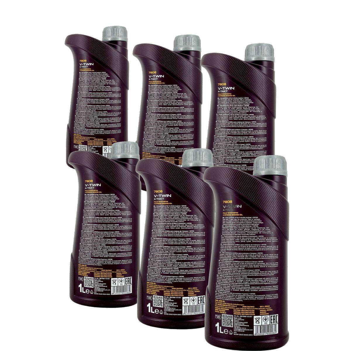 Mannol V-Twin 4-Takt 20W-50 6x1 Liter