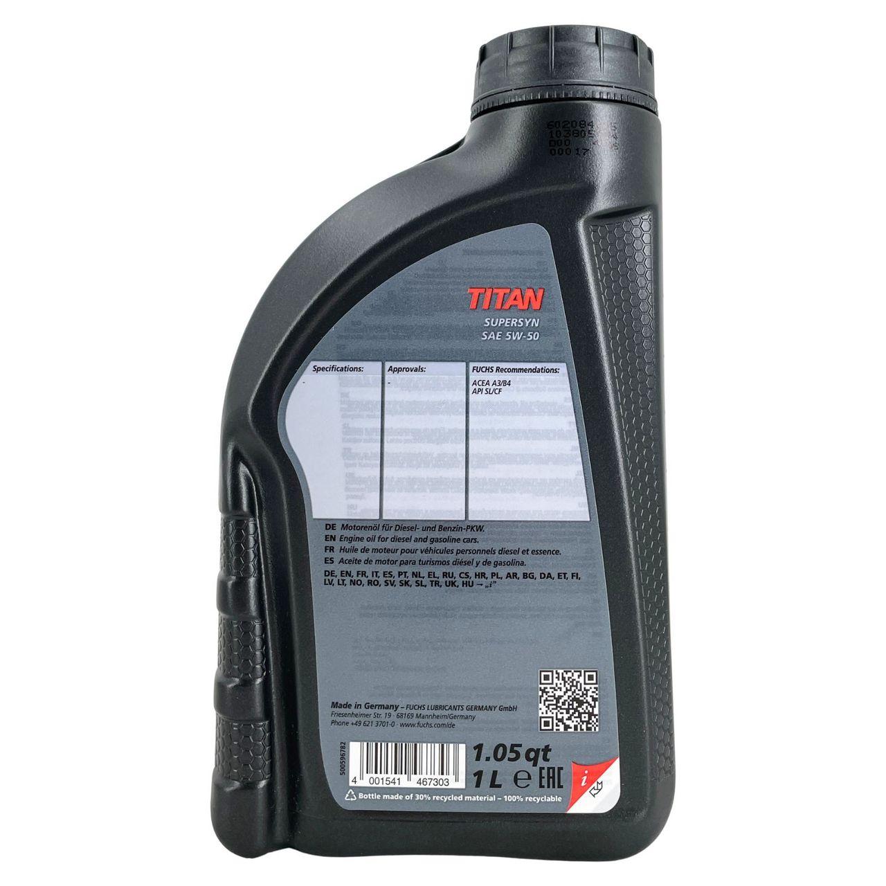 Fuchs Titan Supersyn 5W-50 1 Liter