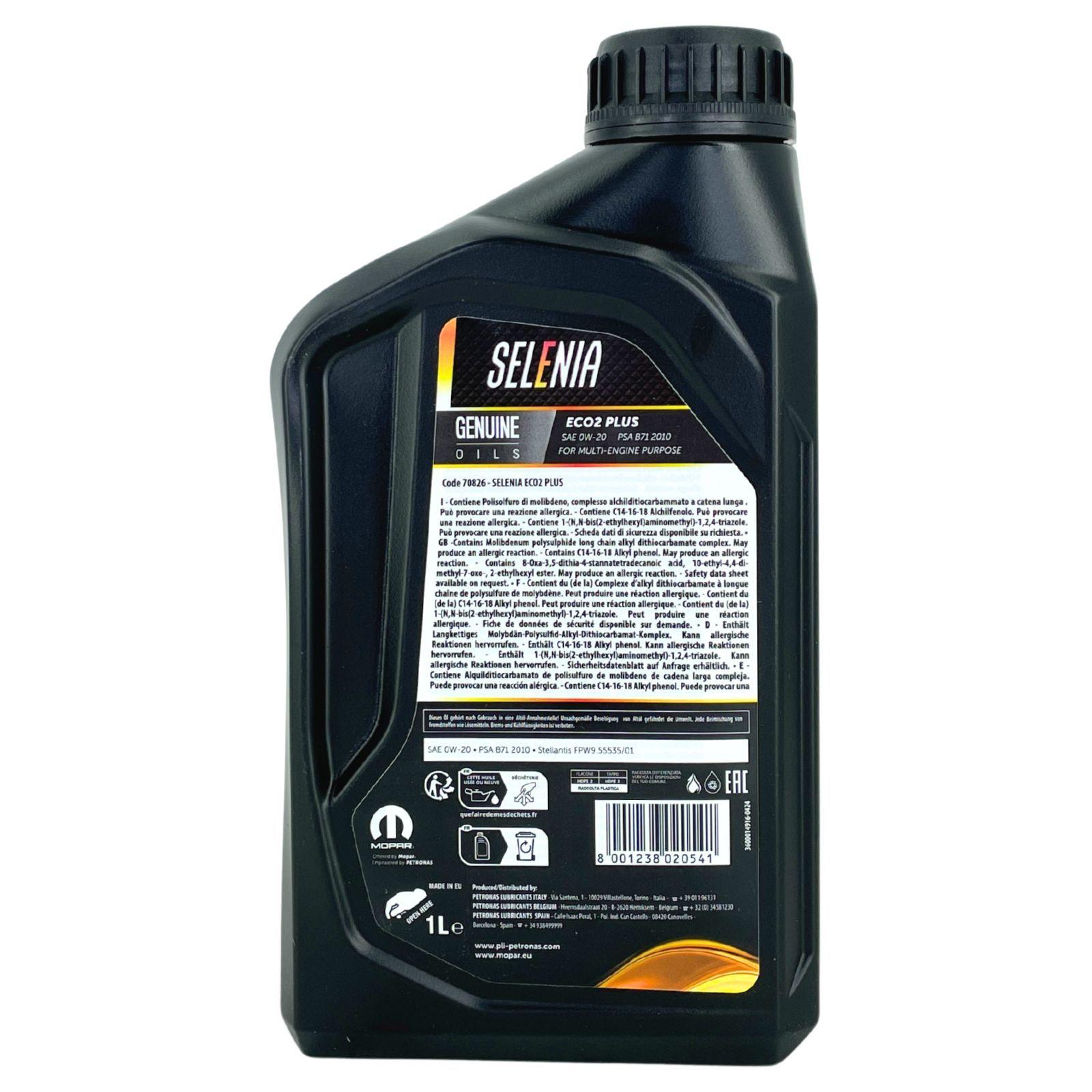 Selenia Eco2 Plus 0W-20 1 Liter