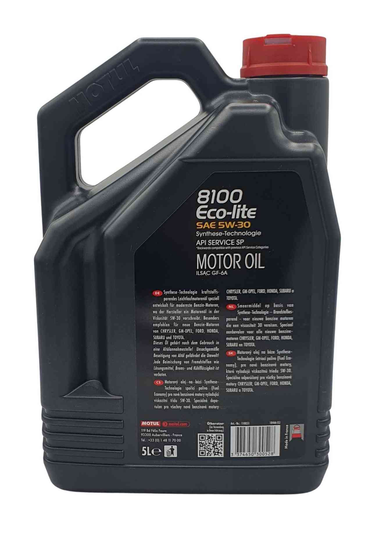 Motul 8100 Eco-lite 5W-30 5 Liter