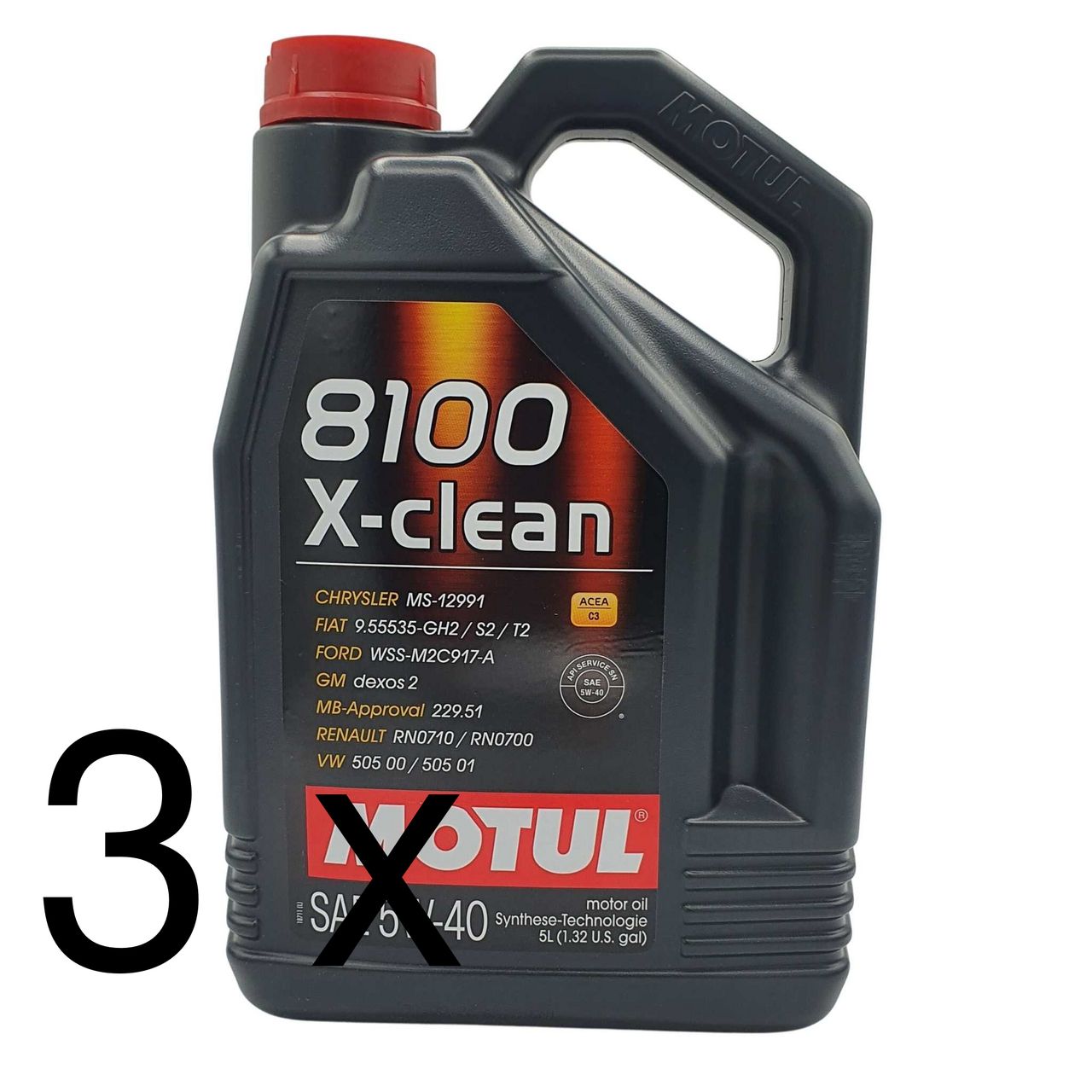 Motul 8100 X-clean 5W-40 3x5 Liter