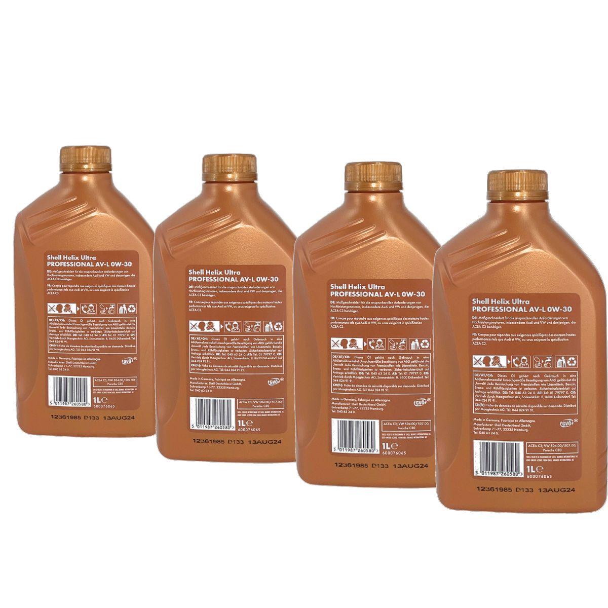 Shell Helix Ultra Professional AV-L 0W-30 4x1 Liter
