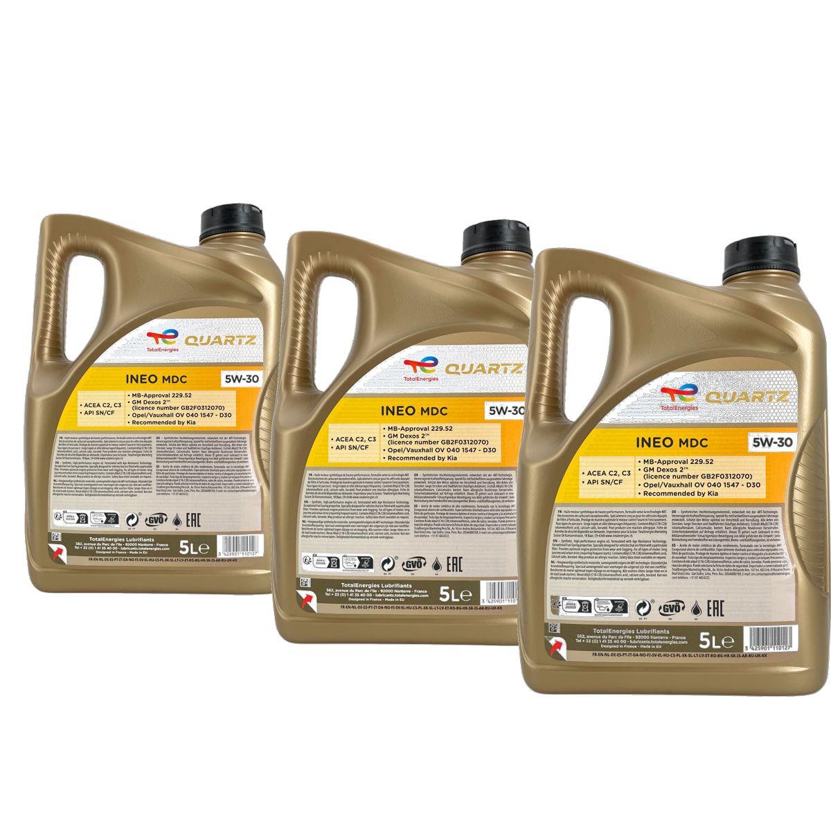 Total Quartz Ineo MDC 5W-30 3x5 Liter